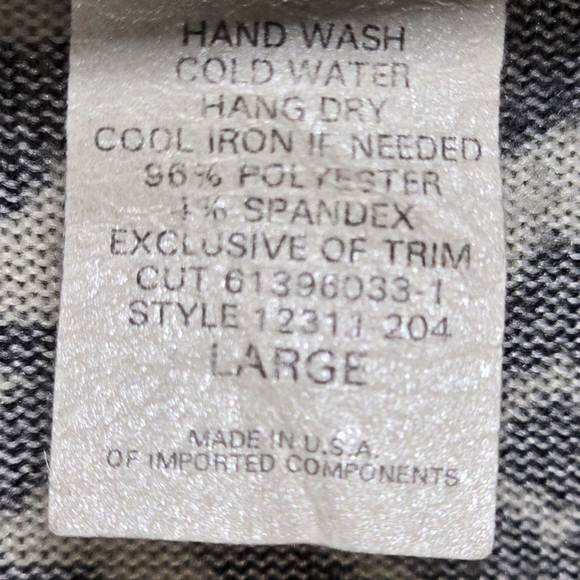 Jody California Open Front 3/4 Sleeve Bottom Fringed Black/White Cardigan - Picture 4 of 7